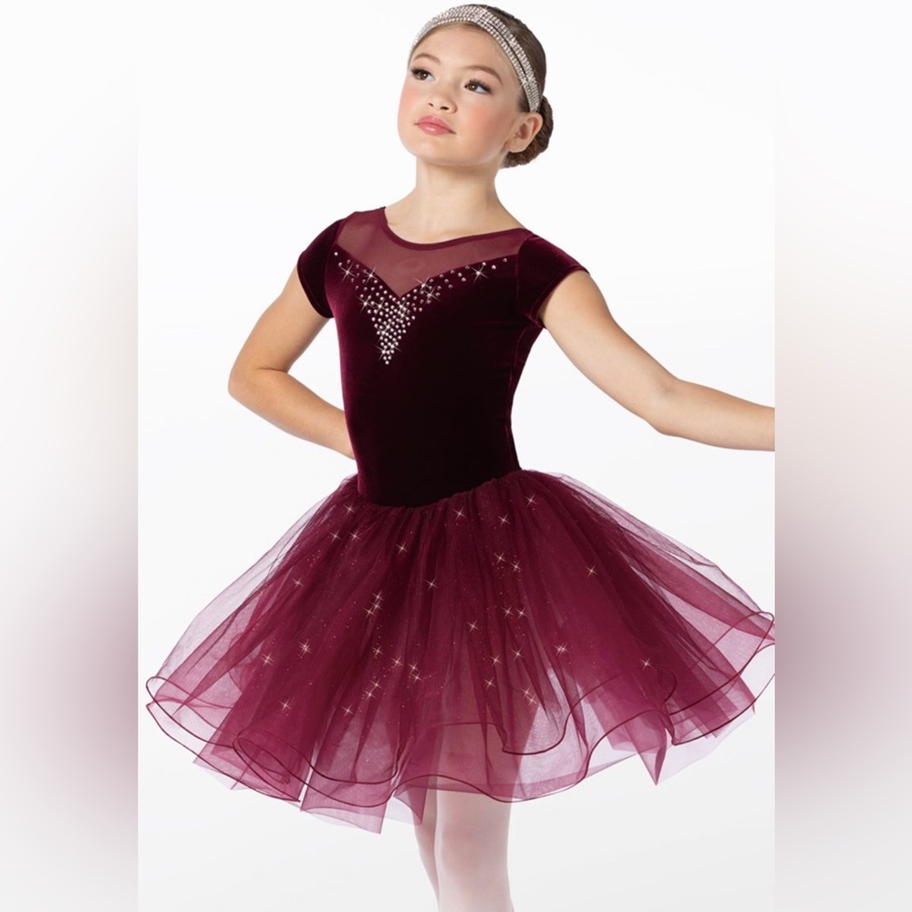 Used Weissman Medium Child Burgundy Ballet Costume